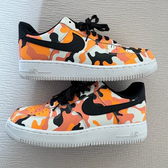 Nike Air Force 1 Low Camo Pack 823371-800 Total Orange 2017  8.5 streetwear - Picture 1 of 9